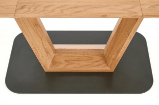 Обеденный стол BLACKY Halmar 160-220-90-76 cm Дуб Золотой-Черный