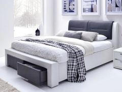 Кровать Halmar Cassandra S 160 бело-черное