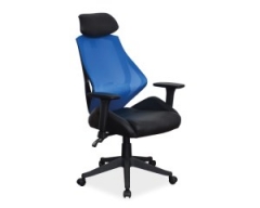 Кресло поворотное Signal Q-406 черный синий