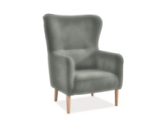Кресло Signal Relax velvet серый (BLUVEL 14) бук